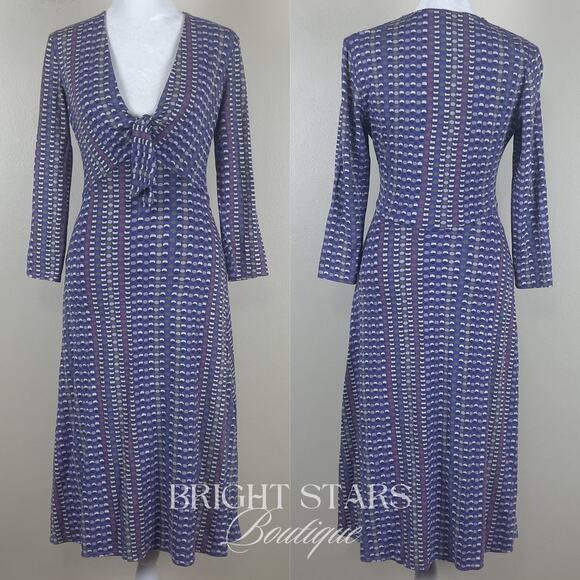 Super Rare Purple Jersey Knit Dress ASO Phoebe Buffay Friends Vintage Y2K - Picture 5 of 11